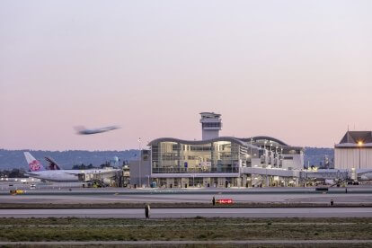 LAX MSC Exterior with plane