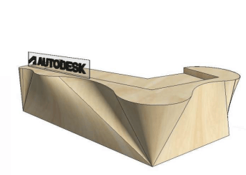 Autodesk_Custom Reception Desk Render